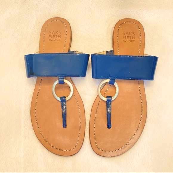 Saks Fifth Avenue Leather Sandals - Picture 2 of 15